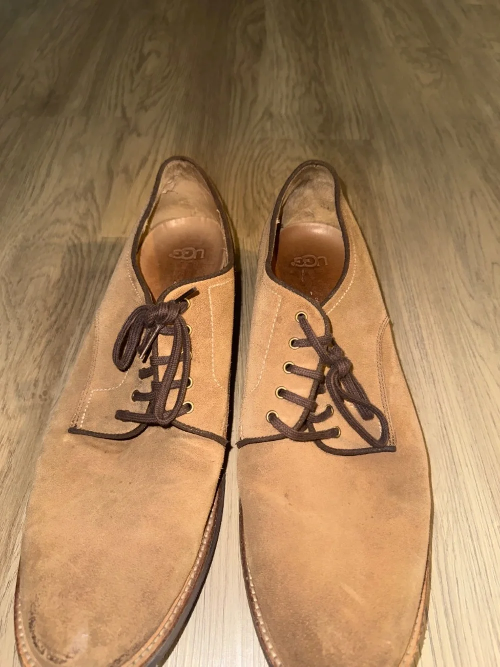UGG Mens Chestnut Suede Derby Oxford‎ Shoes Comfort System Casual Lace Up
